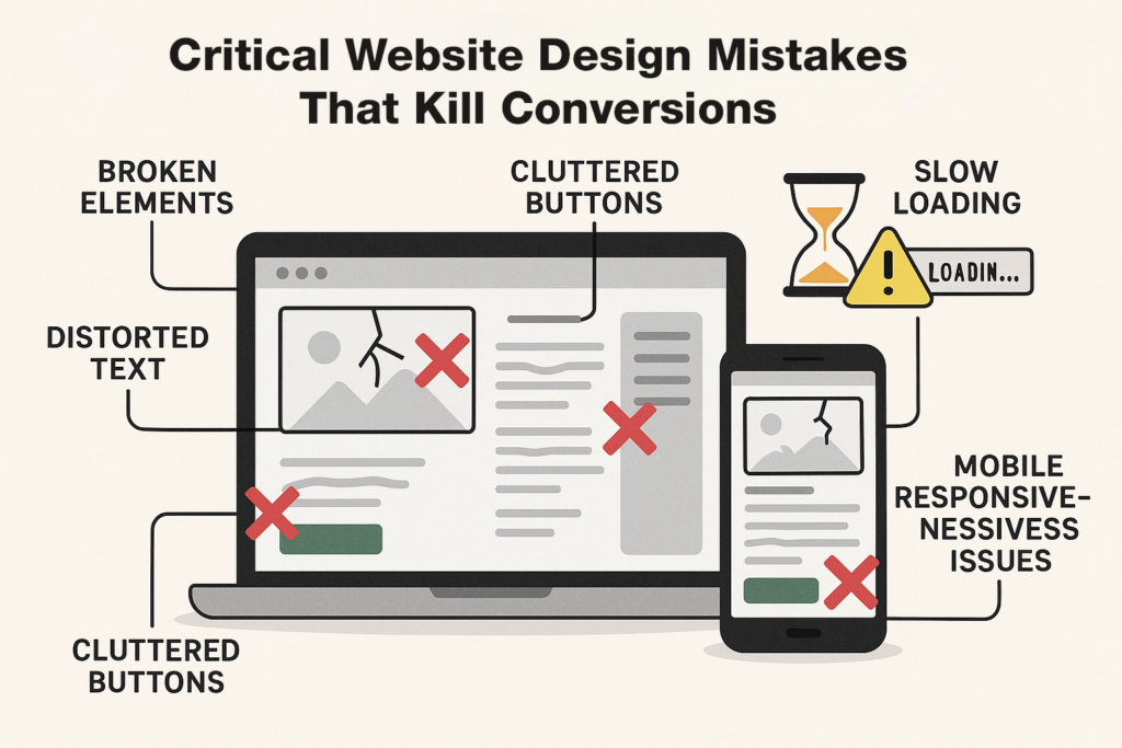 9 Critical Website Design Mistakes That Kill Conversions