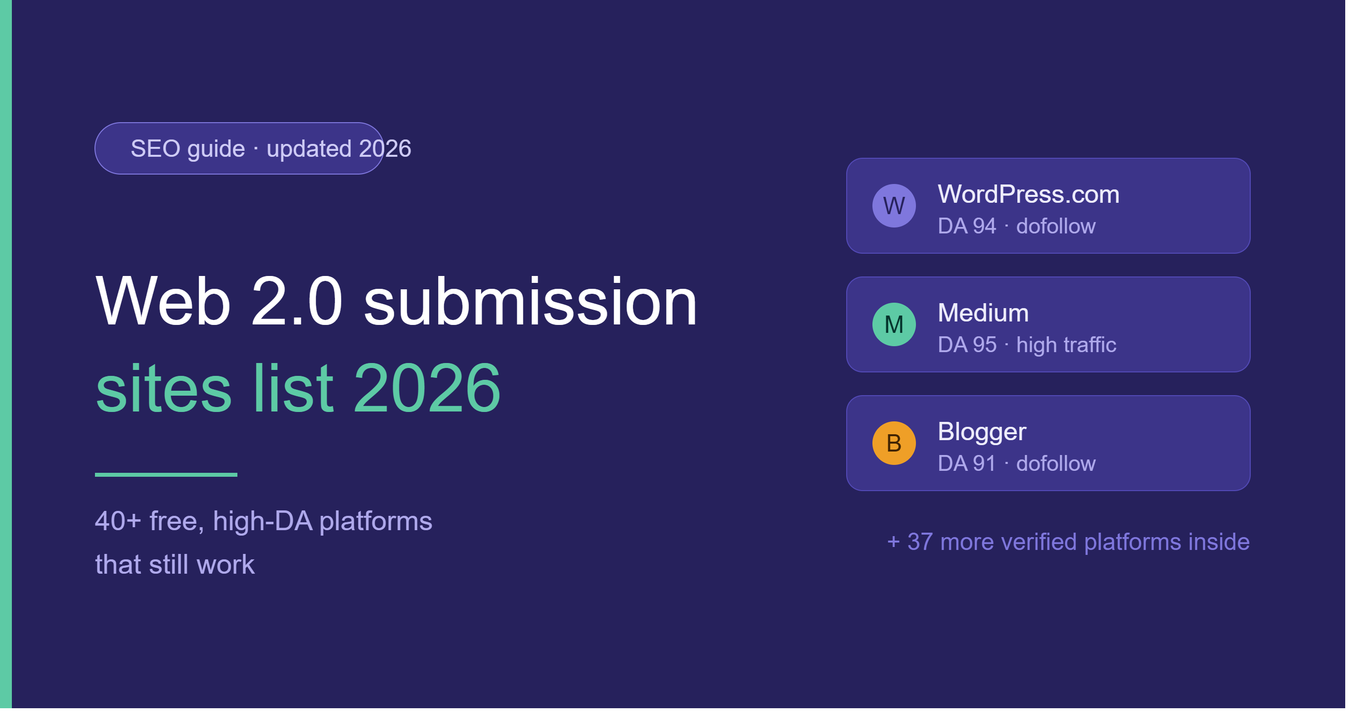 Web 2.0 Submission Sites List 2026: Free, High-DA Platforms That Still Work